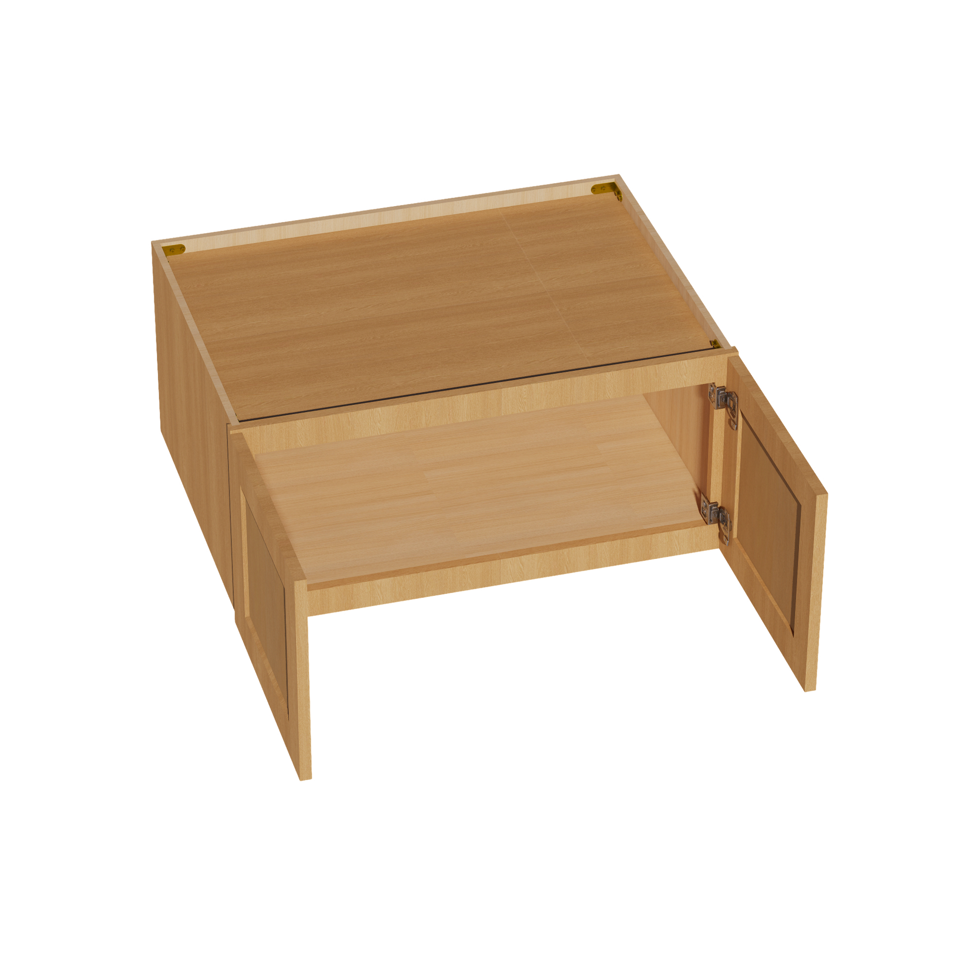 W3315-ST  Wall Cabinet 2 Doors & 2 Shelves - Shaker Style - Timber   33"W x 15"H x 12"D