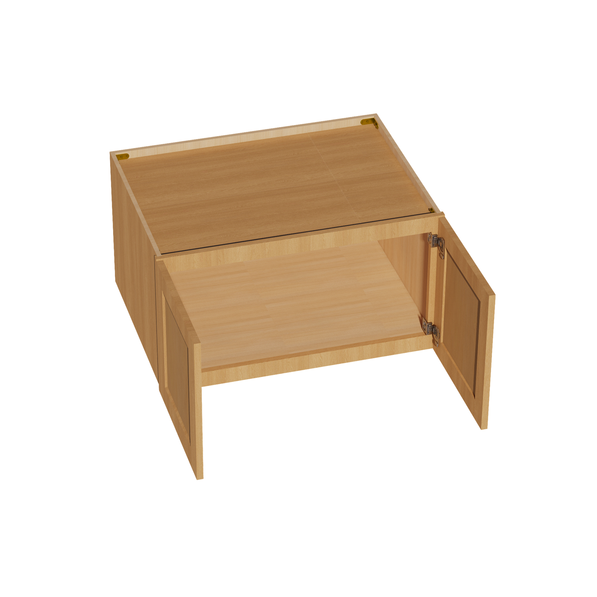 W3318-ST  Wall Cabinet 2 Doors & 2 Shelves - Shaker Style - Timber   33"W x 18"H x 12"D