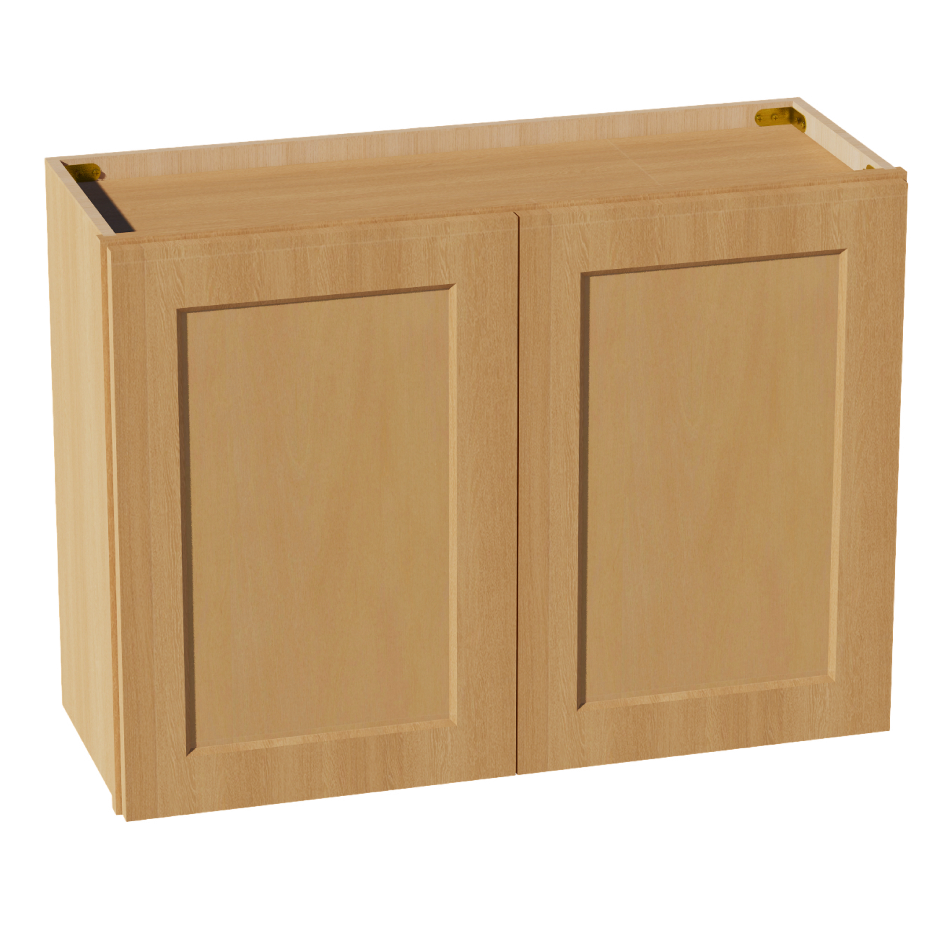 W332424-ST  Wall Cabinet 2 Doors & 2 Shelves - Shaker Style - Timber   33"W x 24"H x 24"D