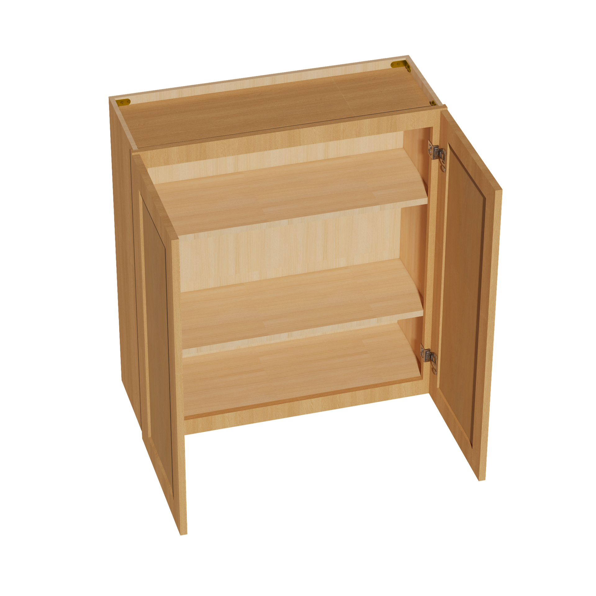 W3336-ST: Shaker Timber 33"W x 36"H 2 Doors & 2 Shelves Standard Wall Cabinet