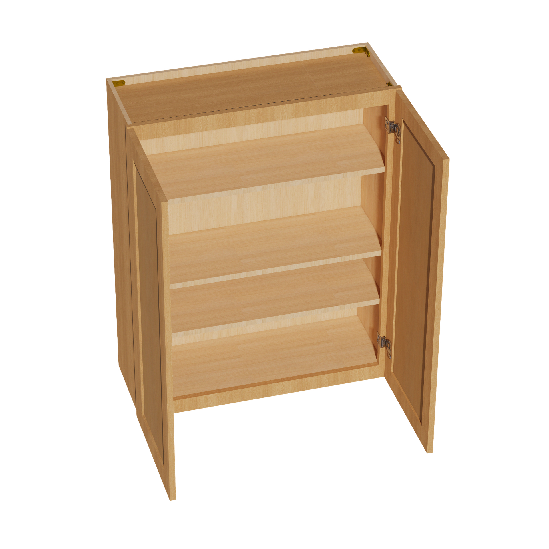 W3342-ST  Wall Cabinet 2 Doors & 2 Shelves - Shaker Style - Timber   33"W x 42"H x 12"D