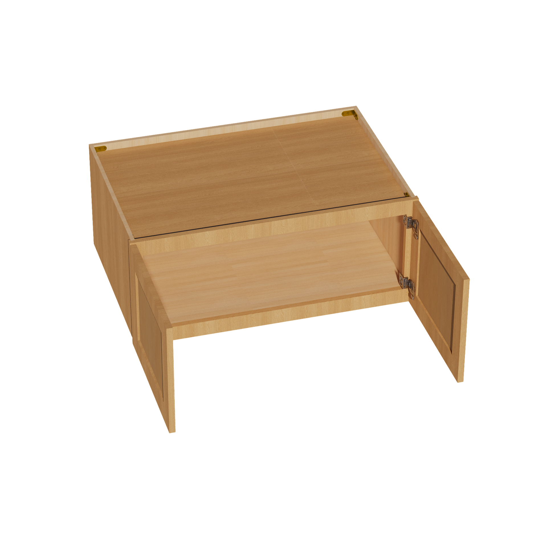 W3615-ST  Wall Cabinet 2 Doors & 2 Shelves - Shaker Style - Timber   36"W x 15"H x 12"D