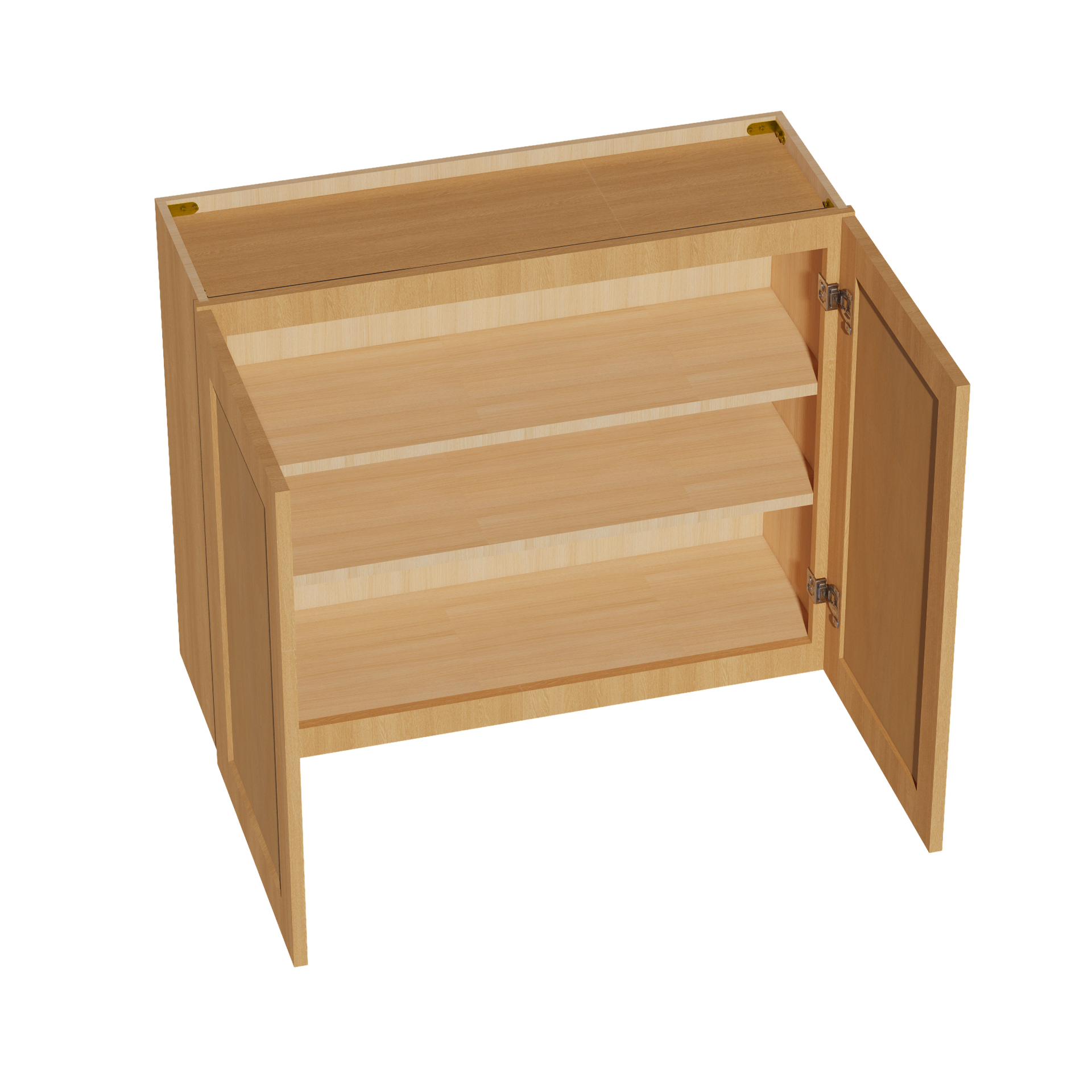 W3630-ST  Wall Cabinet 2 Doors & 2 Shelves - Shaker Style - Timber   36"W x 30"H x 12"D