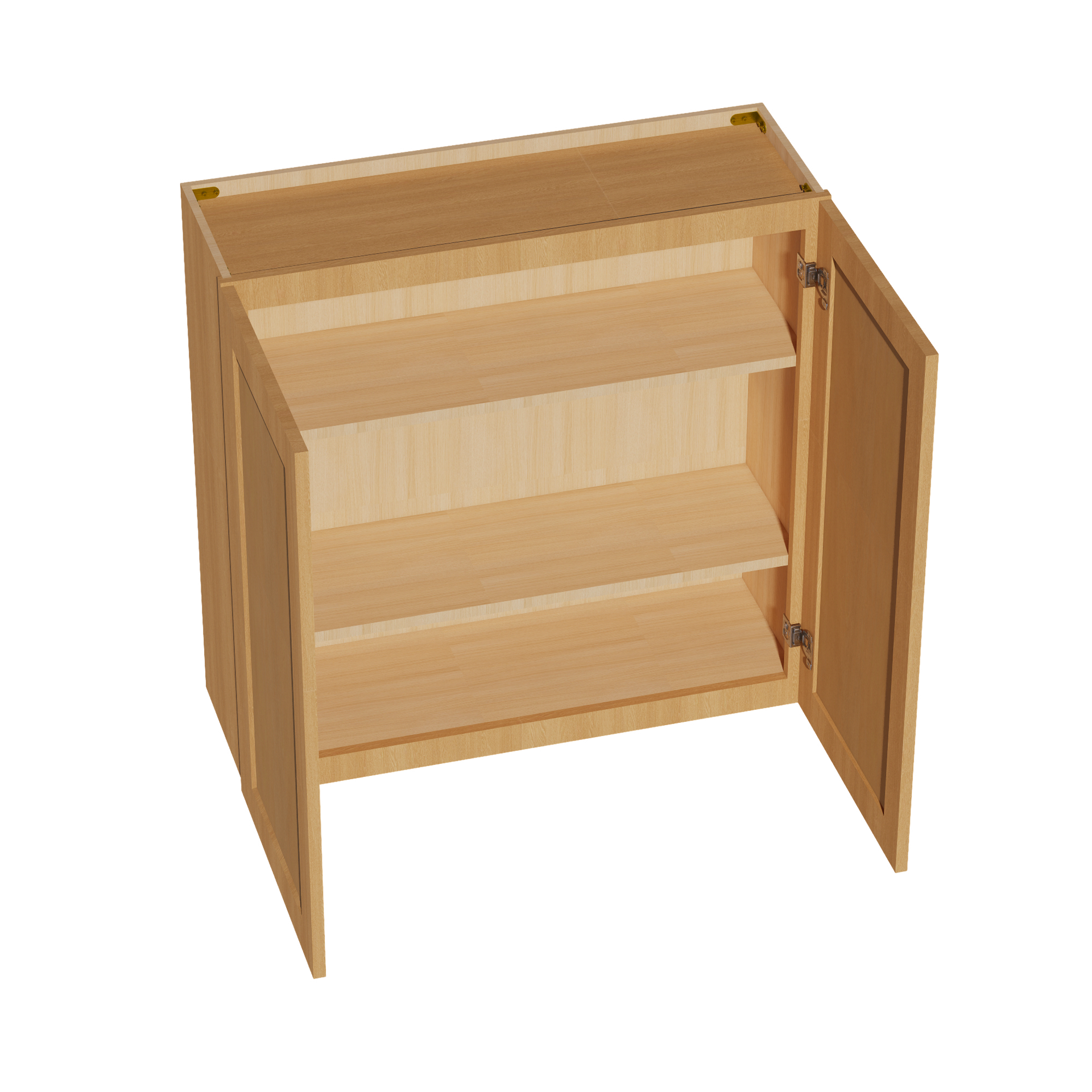 W3636-ST  Wall Cabinet 2 Doors & 2 Shelves - Shaker Style - Timber   36"W x 36"H x 12"D