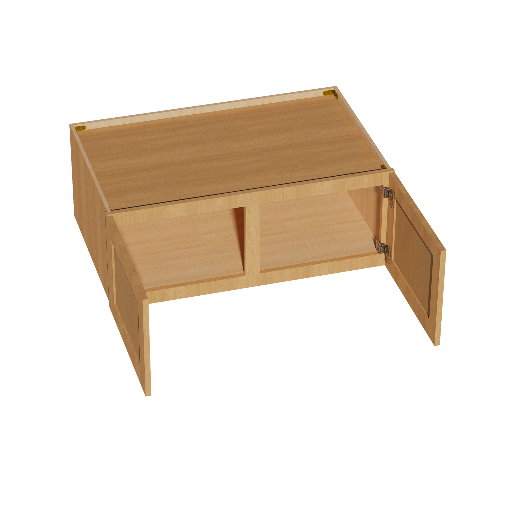 W3915-ST  Wall Cabinet 2 Doors & 2 Shelves - Shaker Style - Timber   39"W x 15"H x 12"D