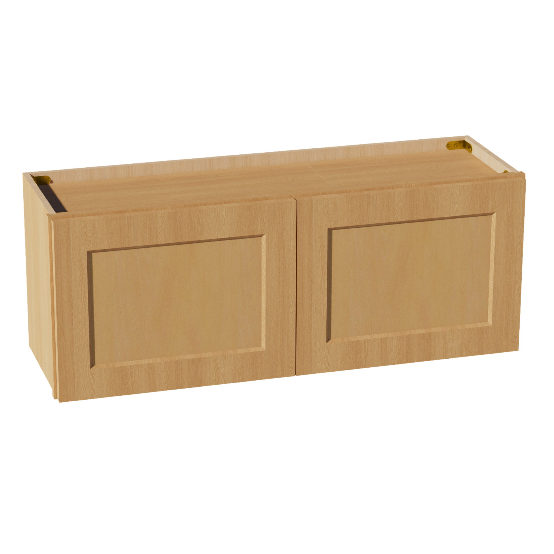 W391524-ST  Wall Cabinet 2 Doors & 2 Shelves - Shaker Style - Timber   39"W x 15"H x 24"D