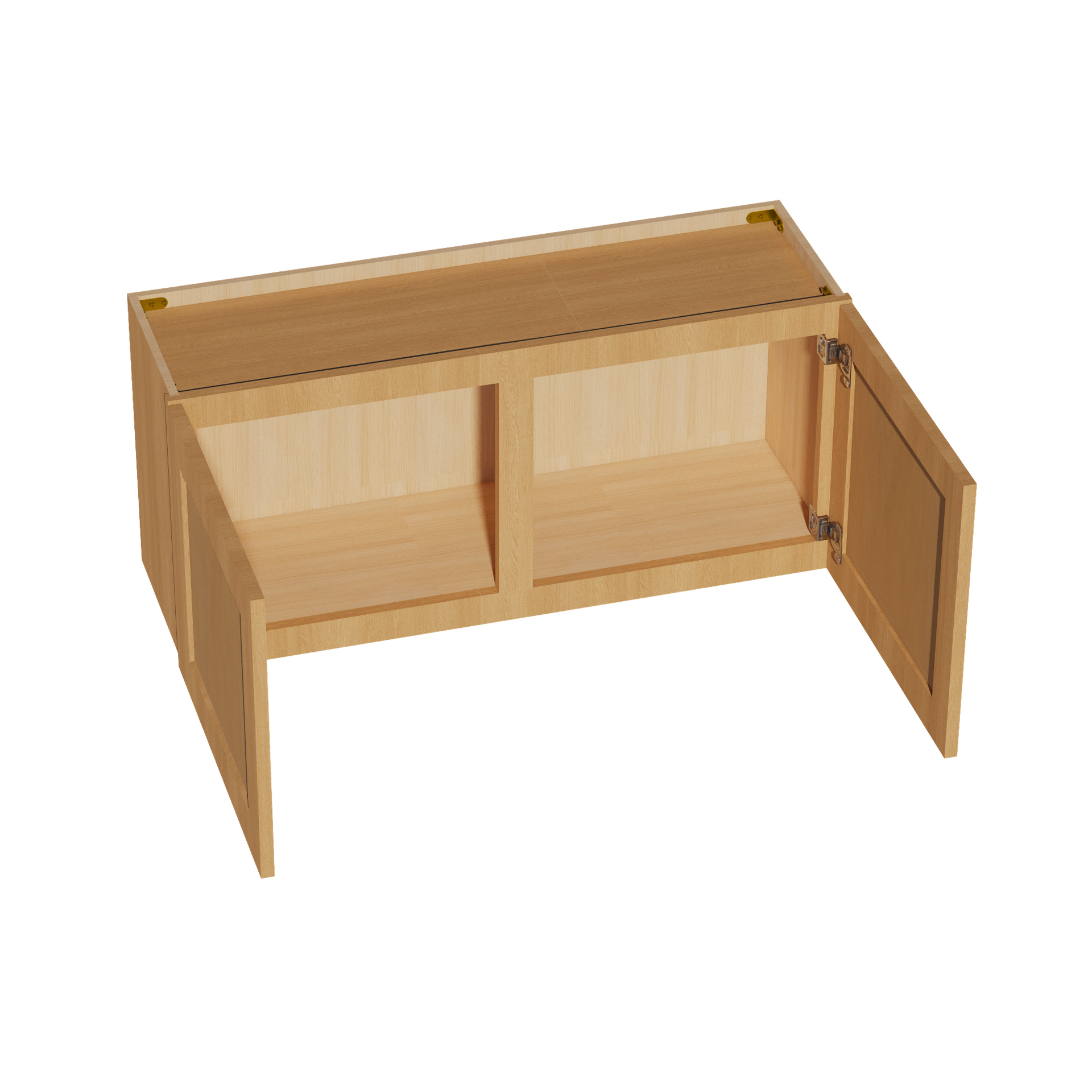 W391824-ST  Wall Cabinet 2 Doors & 2 Shelves - Shaker Style - Timber   39"W x 18"H x 24"D
