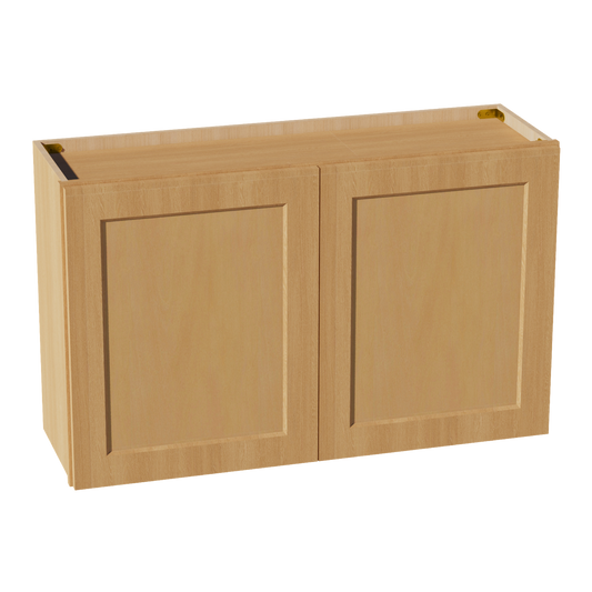 W392424-ST  Wall Cabinet 2 Doors & 2 Shelves - Shaker Style - Timber   39"W x 24"H x 24"D