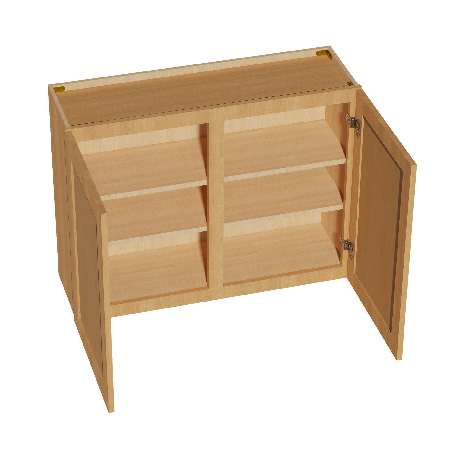 W3930-ST  Wall Cabinet 2 Doors & 2 Shelves - Shaker Style - Timber   39"W x 30"H x 12"D