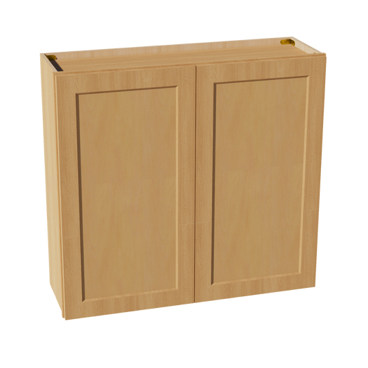 W3936-ST  Wall Cabinet 2 Doors & 2 Shelves - Shaker Style - Timber   39"W x 36"H x 12"D