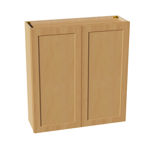 W3942-ST: Shaker Timber 39"W x 42"H 2 Doors & 3 Shelves Standard Wall Cabinet