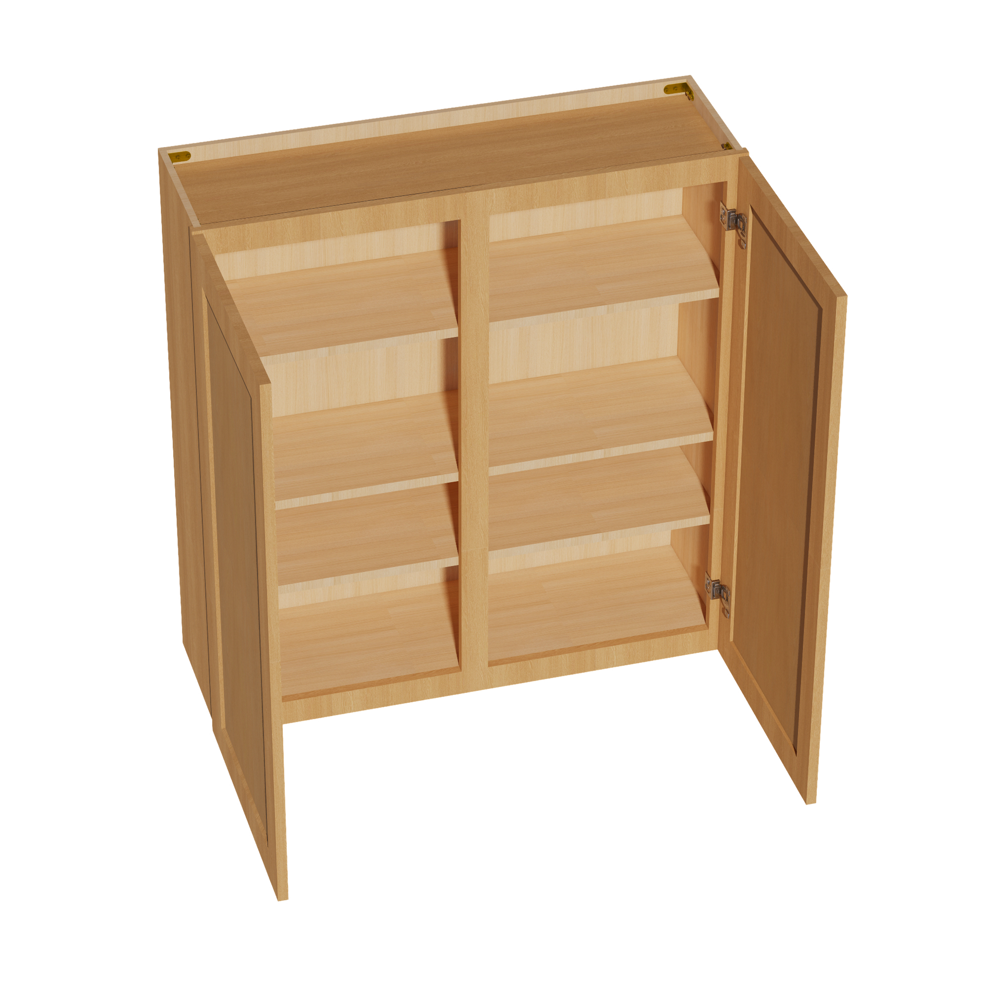 W3942-ST  Wall Cabinet 2 Doors & 2 Shelves - Shaker Style - Timber   39"W x 36"H x 12"D