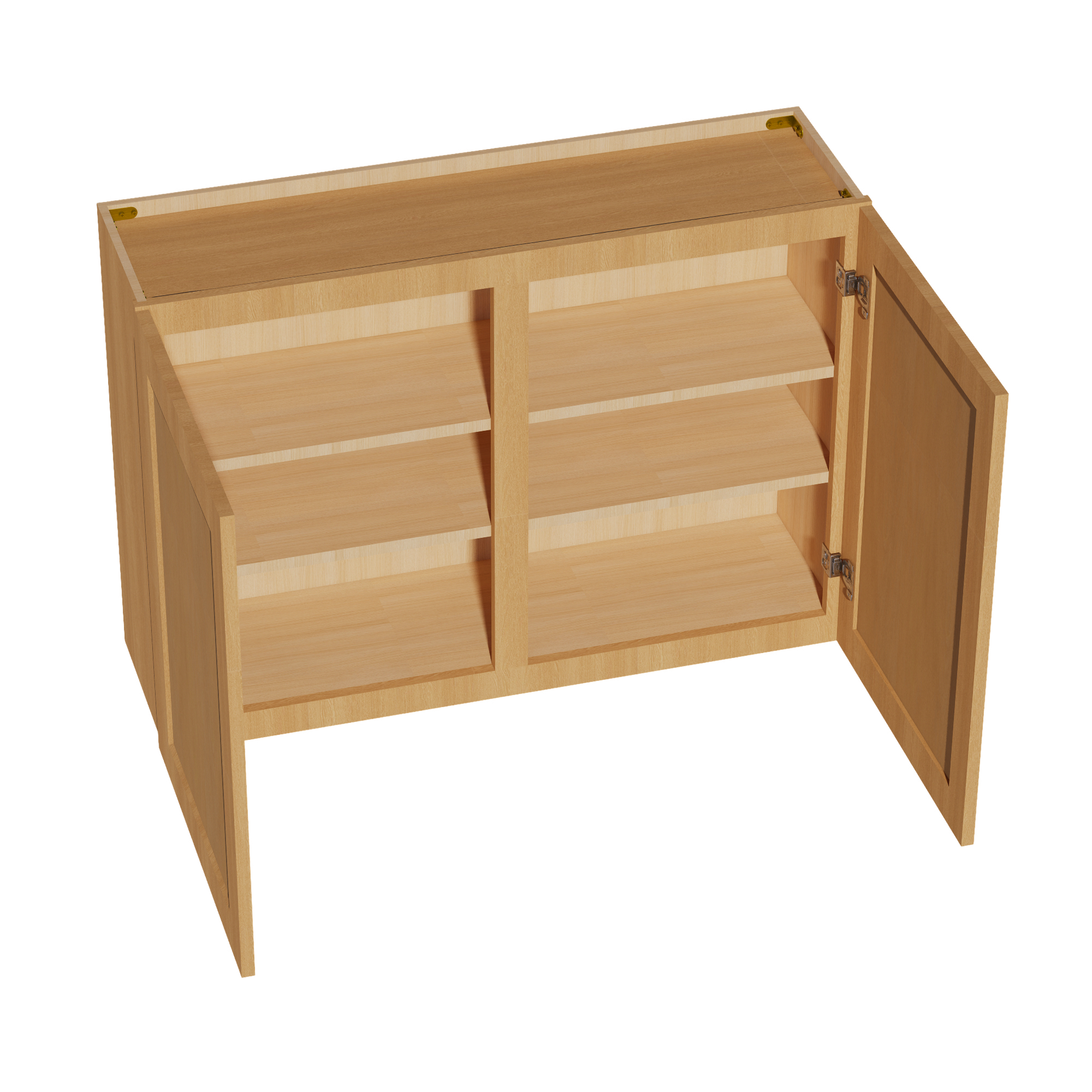 W4230-ST: Shaker Timber 42"W x 30"H 2 Doors & 2 Shelves Standard Wall Cabinet