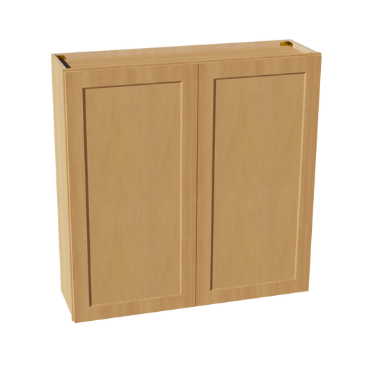 W4242-ST  Wall Cabinet 2 Doors & 2 Shelves - Shaker Style - Timber   42"W x 42"H x 12"D