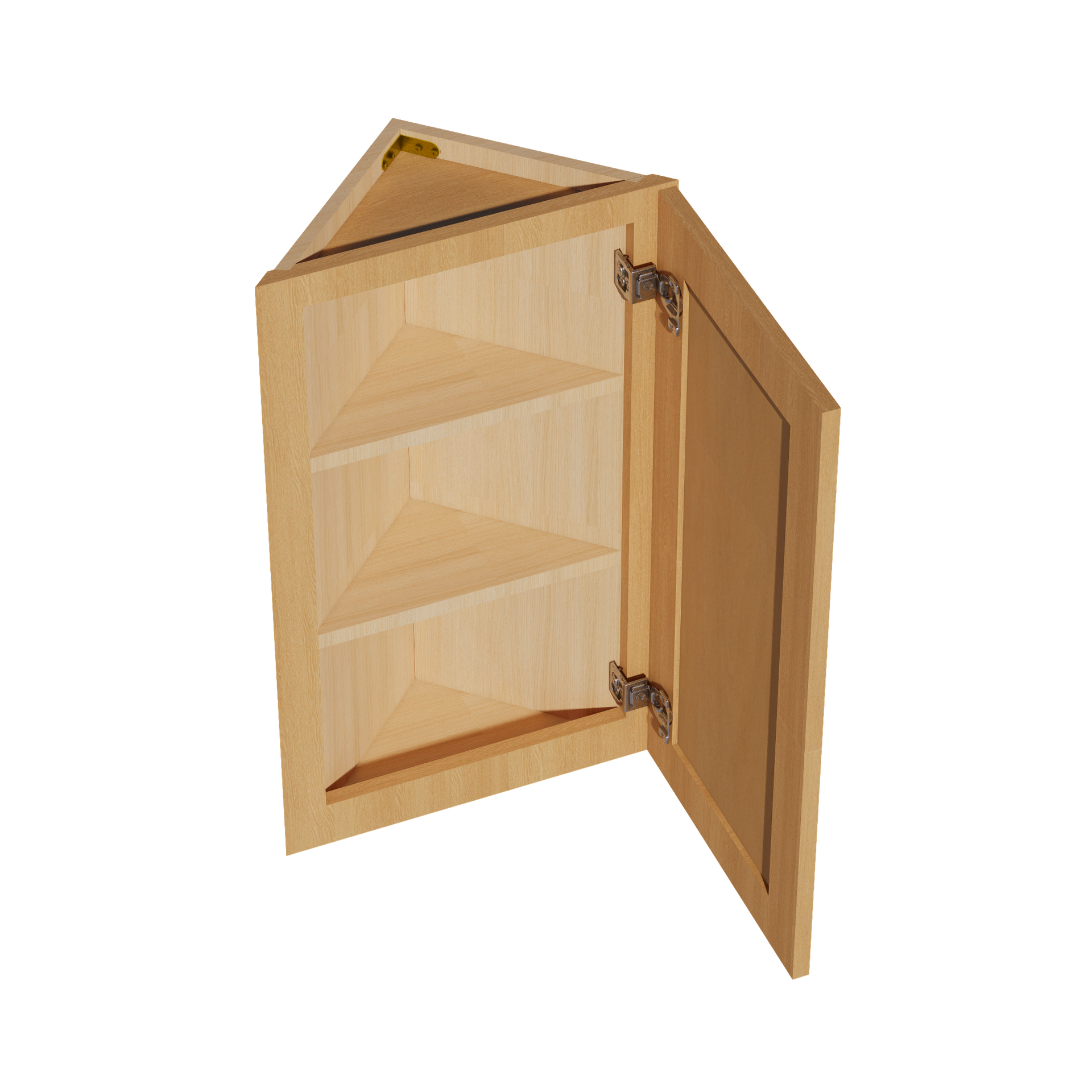 WAE1230-ST  Wall Angle End Cabinet 1 Door & 2 Shelves - Shaker Style - Timber   12"W x 30"H x 12"D