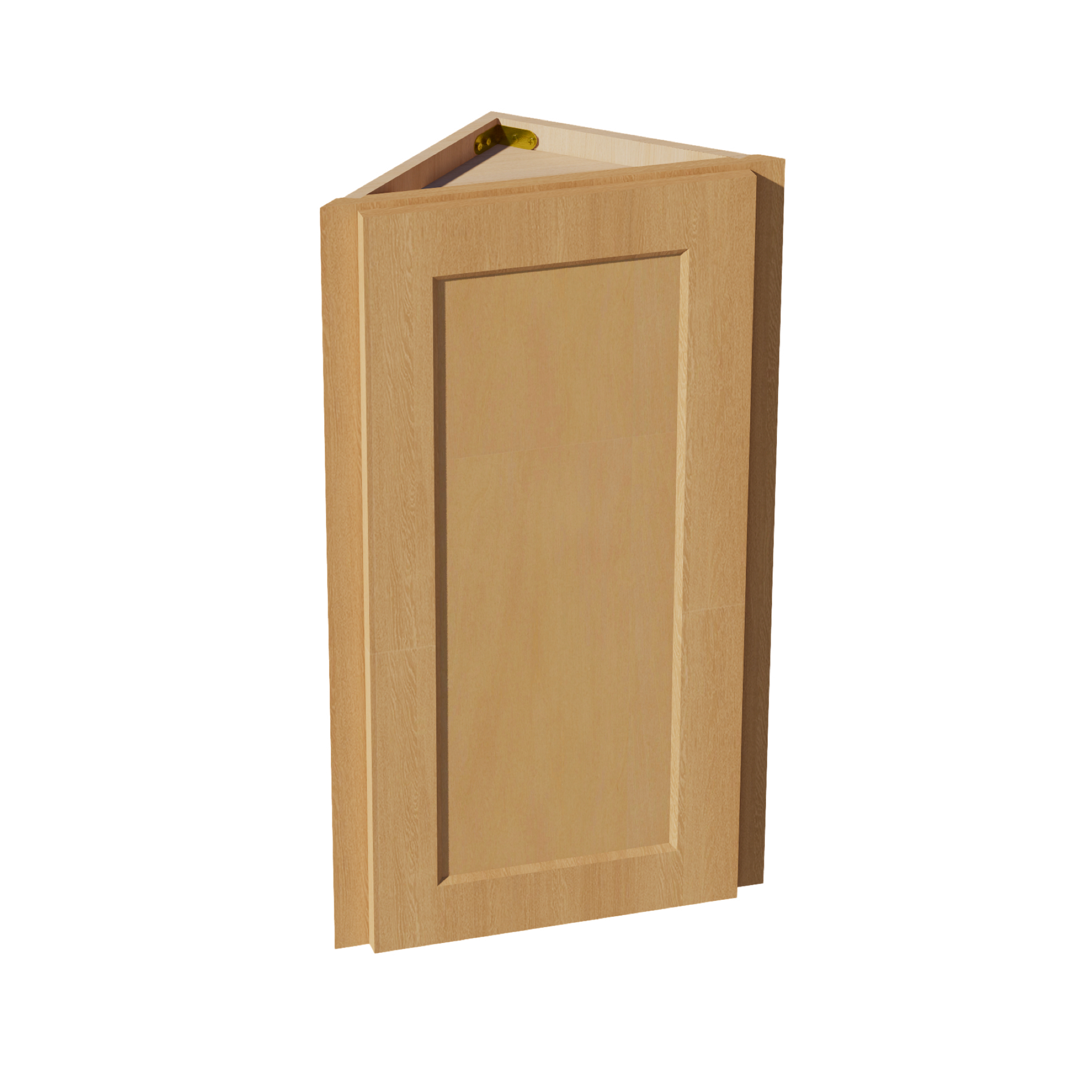 WAE1230-ST  Wall Angle End Cabinet 1 Door & 2 Shelves - Shaker Style - Timber   12"W x 30"H x 12"D