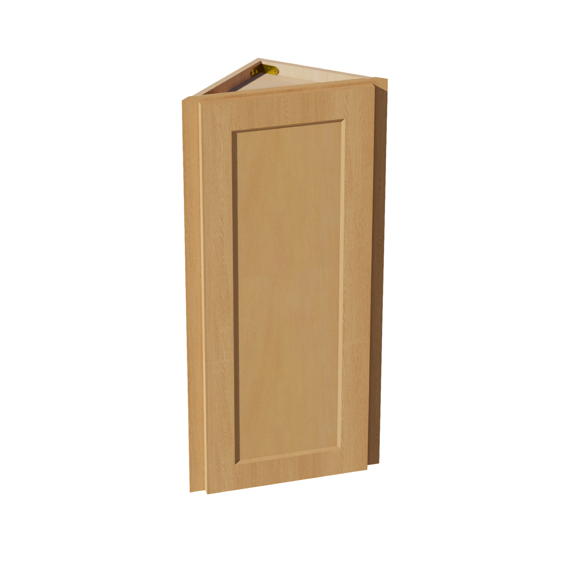 WAE1236-ST  Wall Angle End Cabinet 1 Door & 2 Shelves - Shaker Style - Timber   12"W x 36"H x 12"D