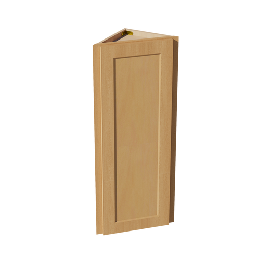 WAE1242-ST  Wall Angle End Cabinet 1 Door & 2 Shelves - Shaker Style - Timber   12"W x 42"H x 12"D