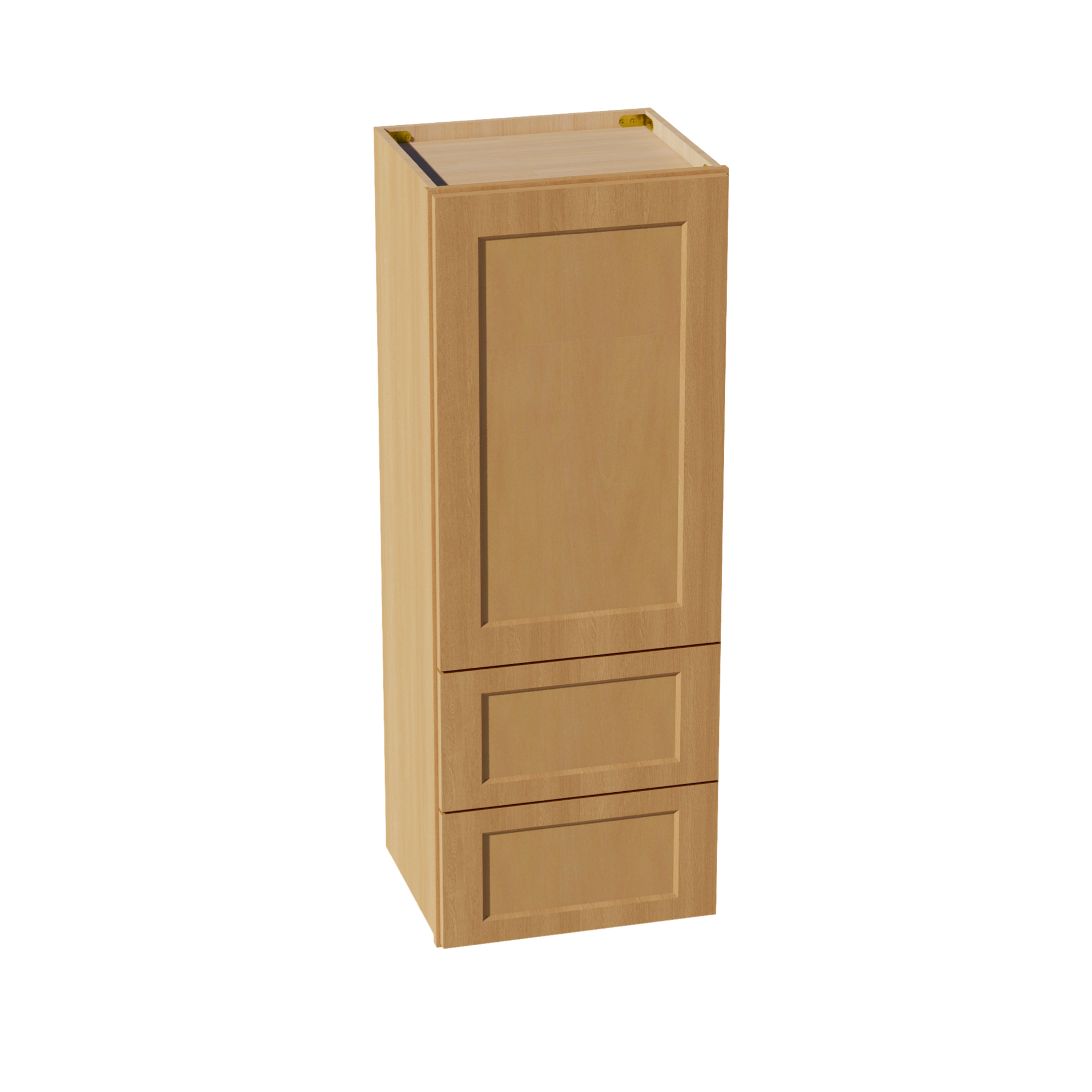 WD1848-ST  Diagonal Wall Corner Cabinet 1 Door & 2 Shelves - Shaker Style - Timber   18'W x 48"H x 15"D