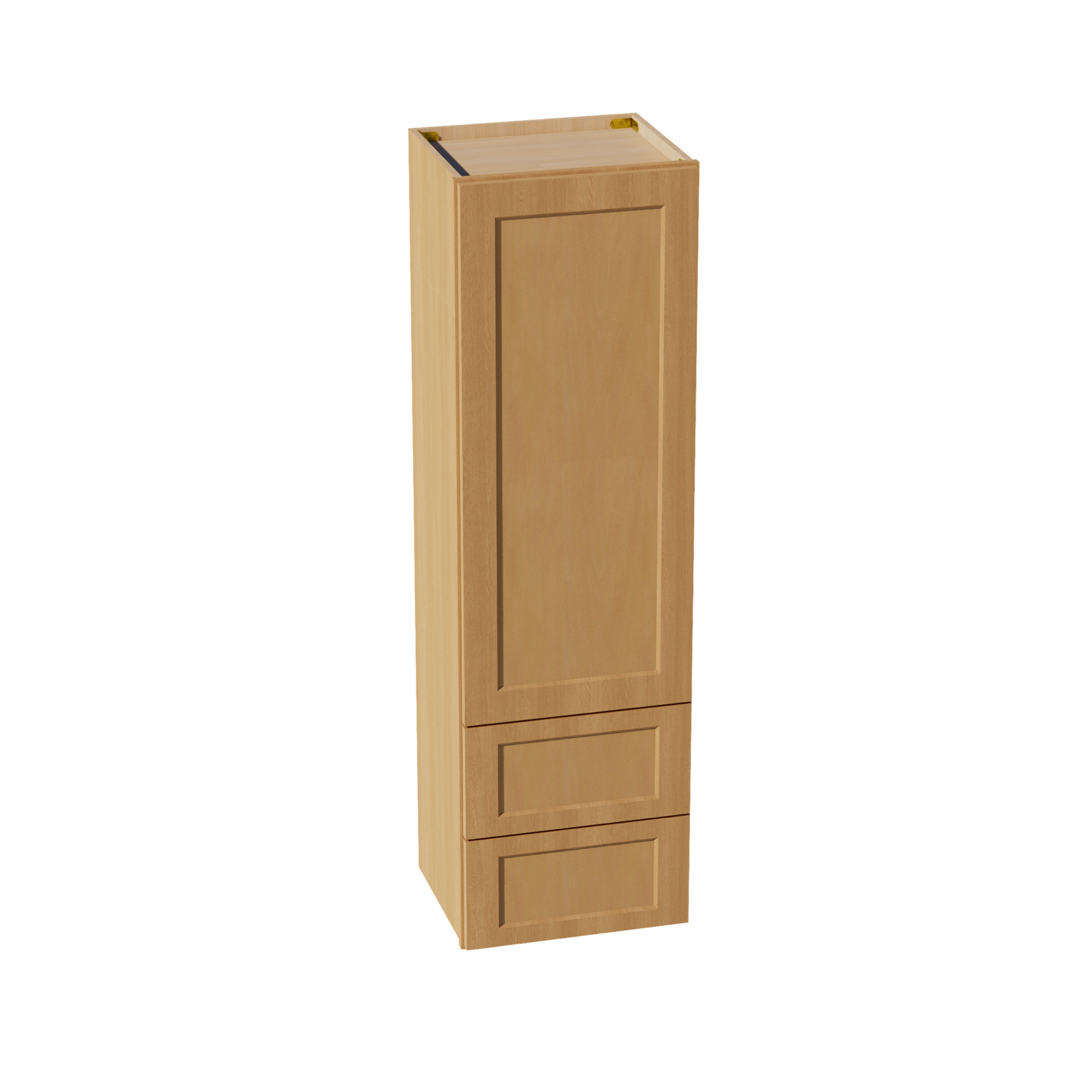 WD1860-ST  Diagonal Wall Corner Cabinet 1 Door & 2 Shelves - Shaker Style - Timber   18'W x 60"H x 15"D