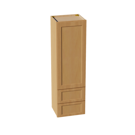 WD1860-ST  Diagonal Wall Corner Cabinet 1 Door & 2 Shelves - Shaker Style - Timber   18'W x 60"H x 15"D