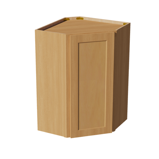WDC2436-ST  Diagonal Wall Corner Cabinet 1 Door & 2 Shelves - Shaker Style - Timber   24"W x 36"H x 24"D