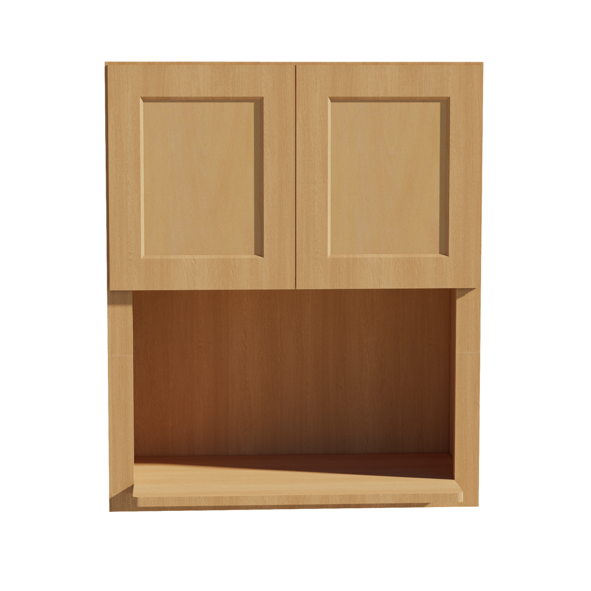 WM3036-ST  Wall Cabinets 2 Doors Wall Built-in Microwave  - Shaker Style - Timber   30"W x 36"H x 12"D