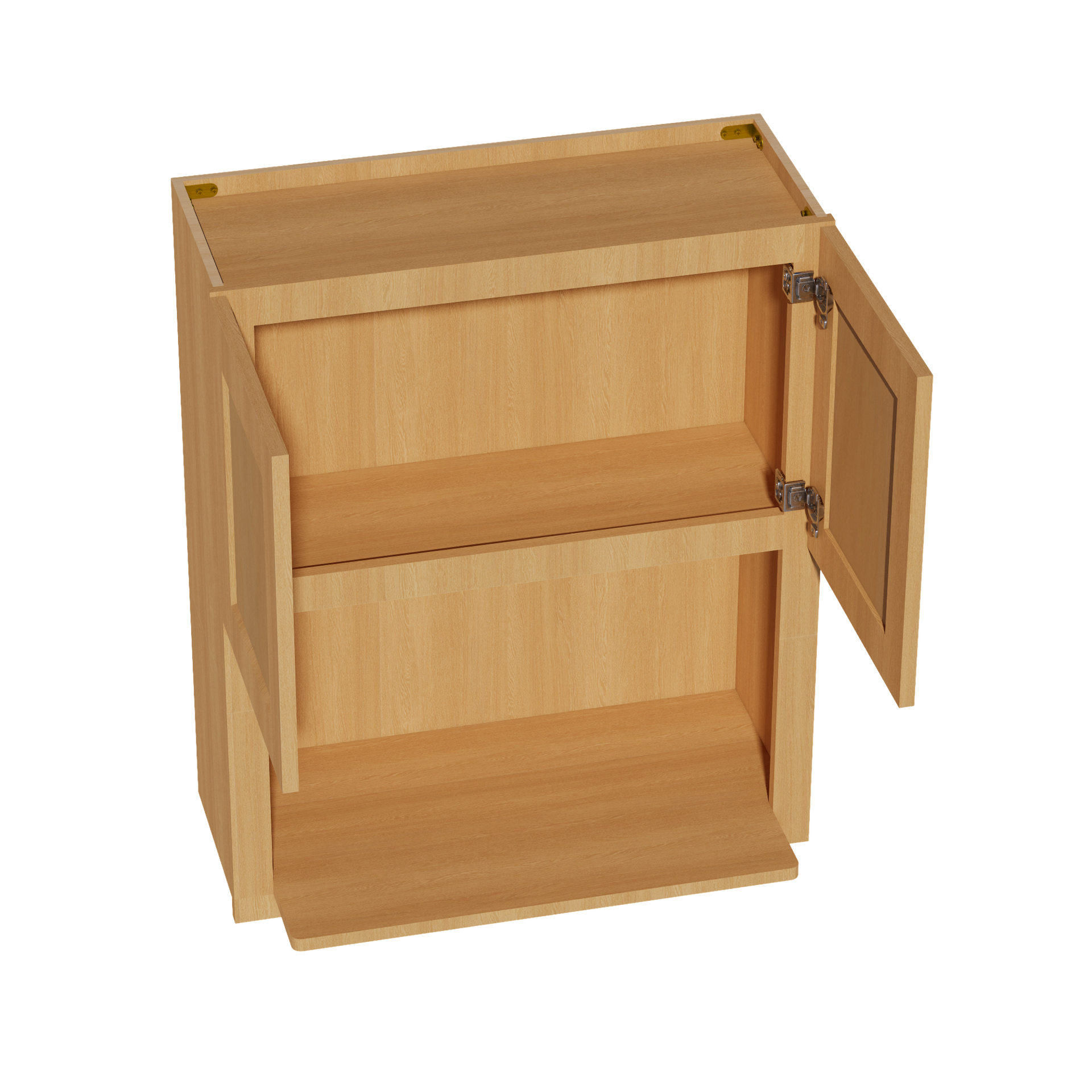 WM3036-ST  Wall Cabinets 2 Doors Wall Built-in Microwave  - Shaker Style - Timber   30"W x 36"H x 12"D