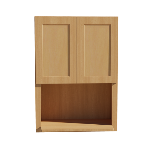 WM3042-ST  Wall Cabinets 2 Doors Wall Built-in Microwave  - Shaker Style - Timber   30"W x 42"H x 12"D