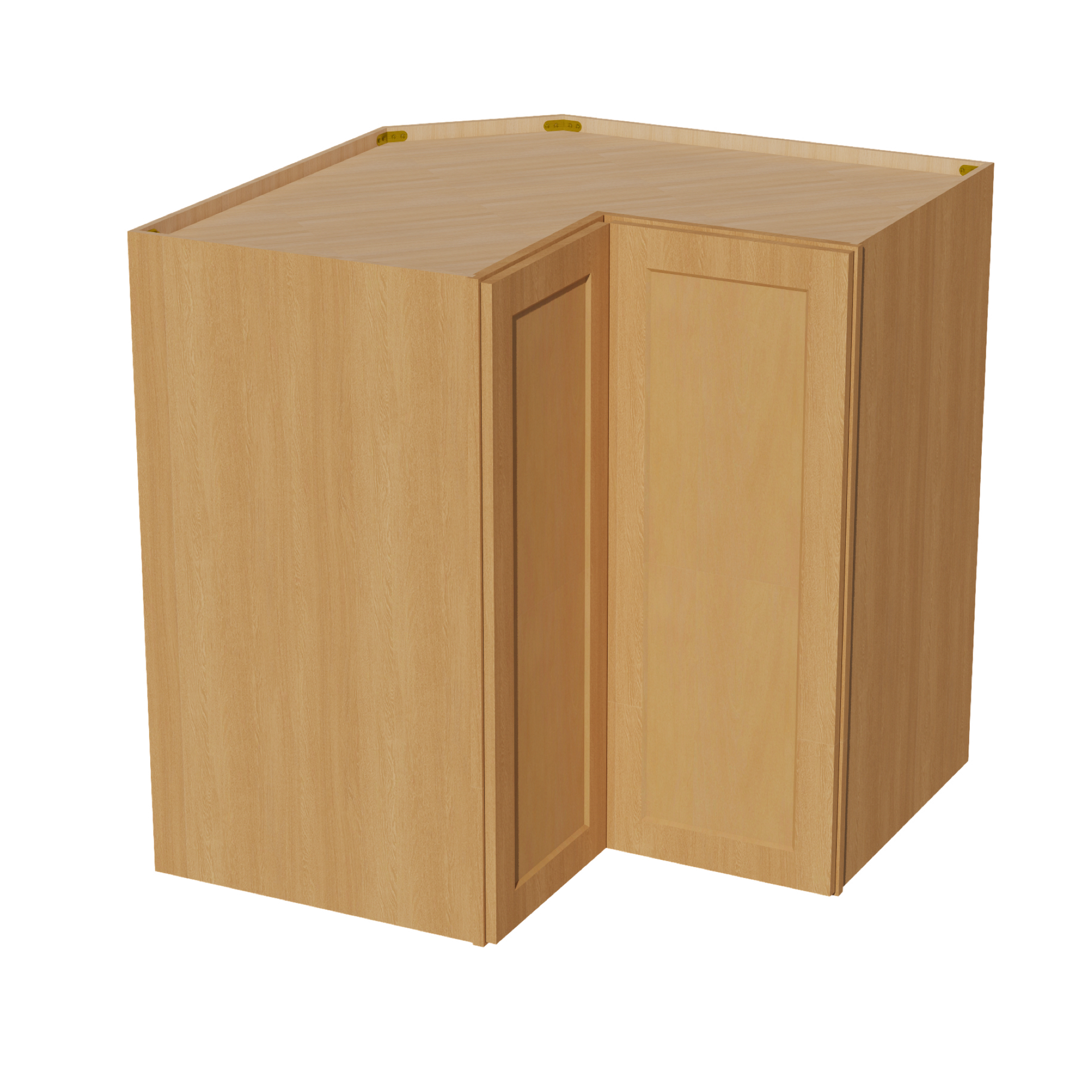 WPC2442-ST  Wall Corner Cabinet Pie Cut  1 Door & 2 Shelves  - Shaker Style - Timber   11-1/2" X 11-1/2" x 42"H x 24"D