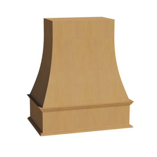 WRH3036-ST  Wood Wall Mounted Range Hood - Shaker Style - Timber   30"W x 36"H x 20-1/2"D