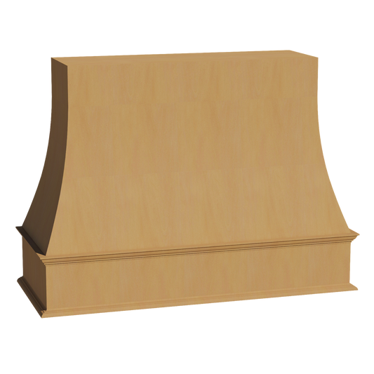 WRH4836-ST  Wood Wall Mounted Range Hood - Shaker Style - Timber   48"W x 36"H x 20-1/2"D