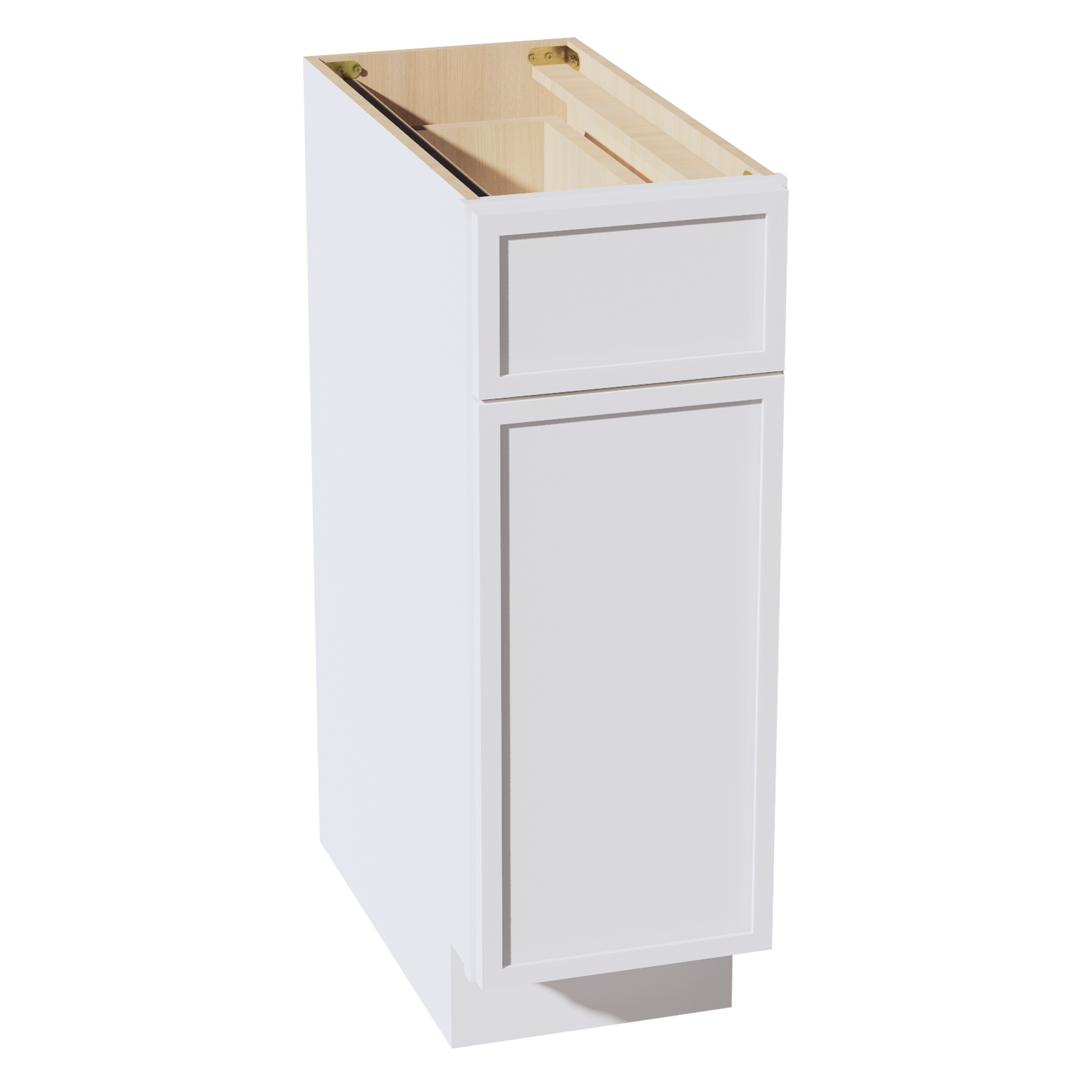 B12-SSW  Base cabinet - Slim Shaker Style - White   12"W x 34-1/2"H x 24"D