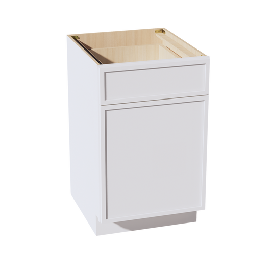 B21-SSW  Base cabinet - Slim Shaker Style - White   21"W x 34-1/2"H x 24"D