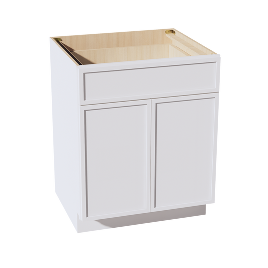 B27-SSW  Base cabinet - Slim Shaker Style - White   27"W x 34-1/2"H x 24"D