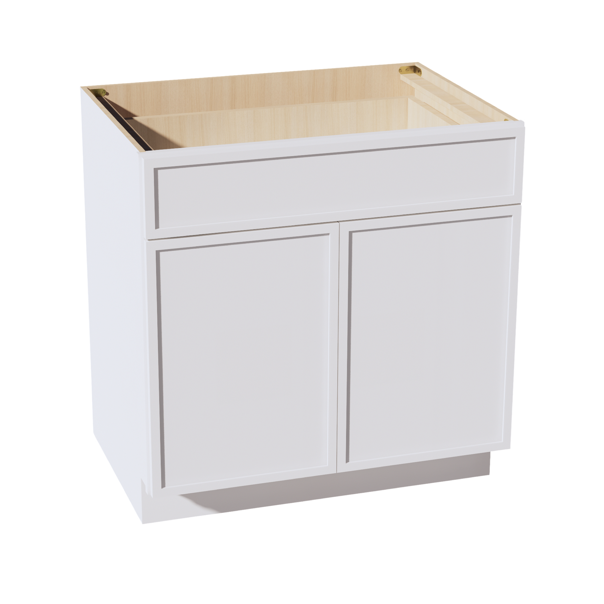 B33-SSW  Base cabinet - Slim Shaker Style - White   39"W x 34-1/2"H x 24"D