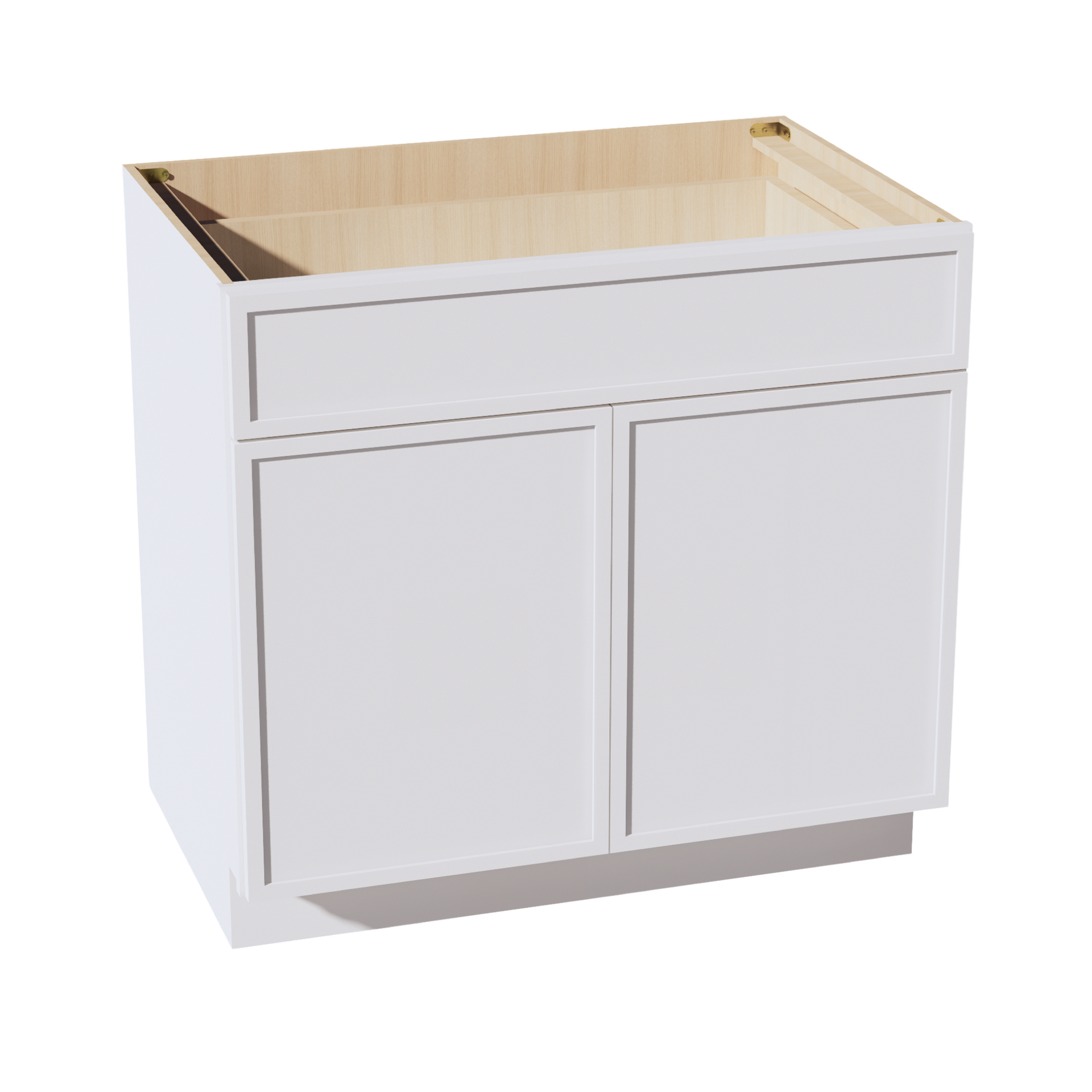B36-SSW  Base cabinet - Slim Shaker Style - White   33"W x 34-1/2"H x 24"D
