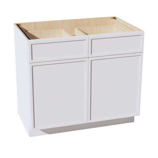 B39-SSW  Base cabinet - Slim Shaker Style - White   36"W x 34-1/2"H x 24"D