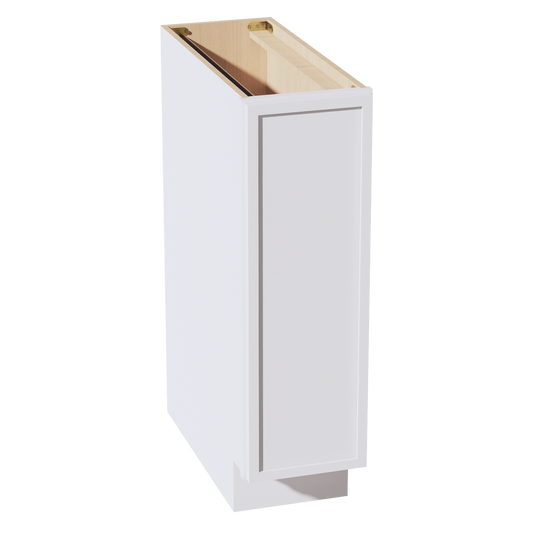 BF0924-SSW  Base cabinet Full Height Door - Slim Shaker Style - White   09"W x 34-1/2"H x 24"D