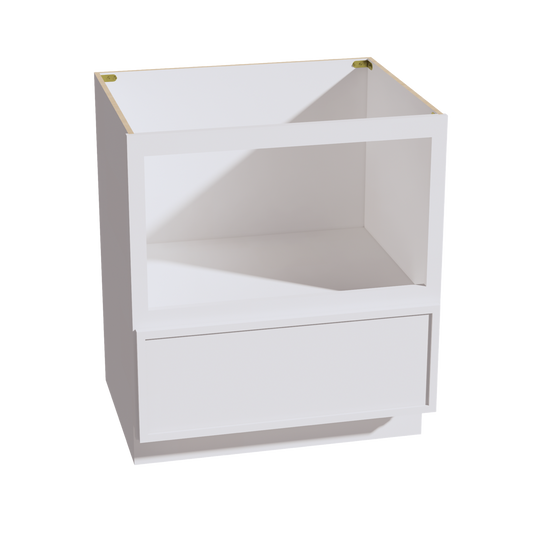 BMC30-SSW  Base Cabinety Drawer Built-in Microwave - Slim Shaker Style - White   30"W x 34-1/2"H x 24"D