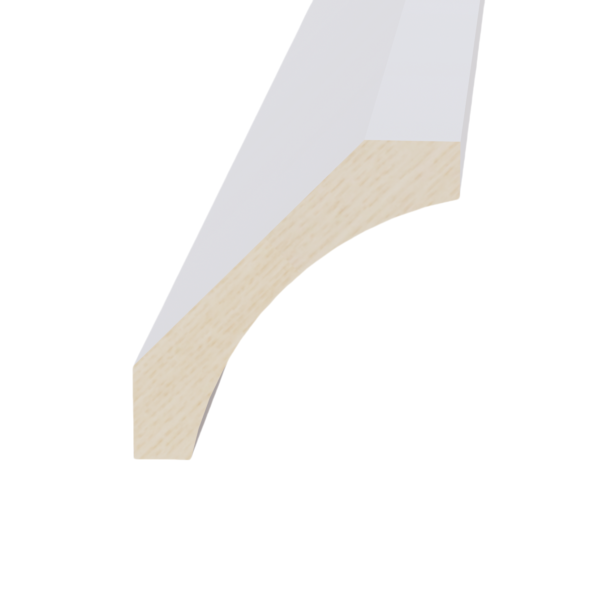 CM4-SSW  Crown Molding - Slim Shaker Style - White   96"W x 4"H x 4"D