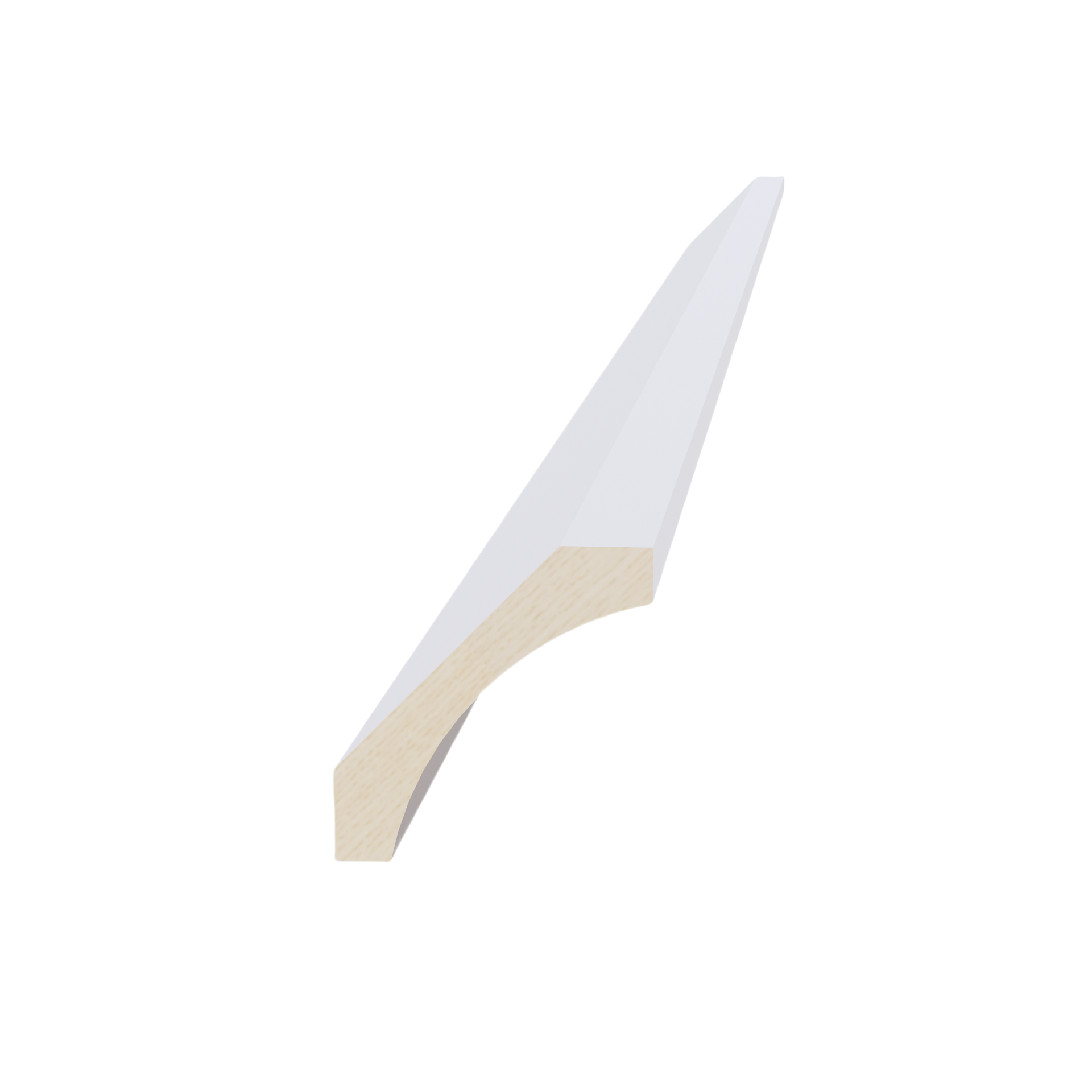 CM4-SSW  Crown Molding - Slim Shaker Style - White   96"W x 4"H x 4"D