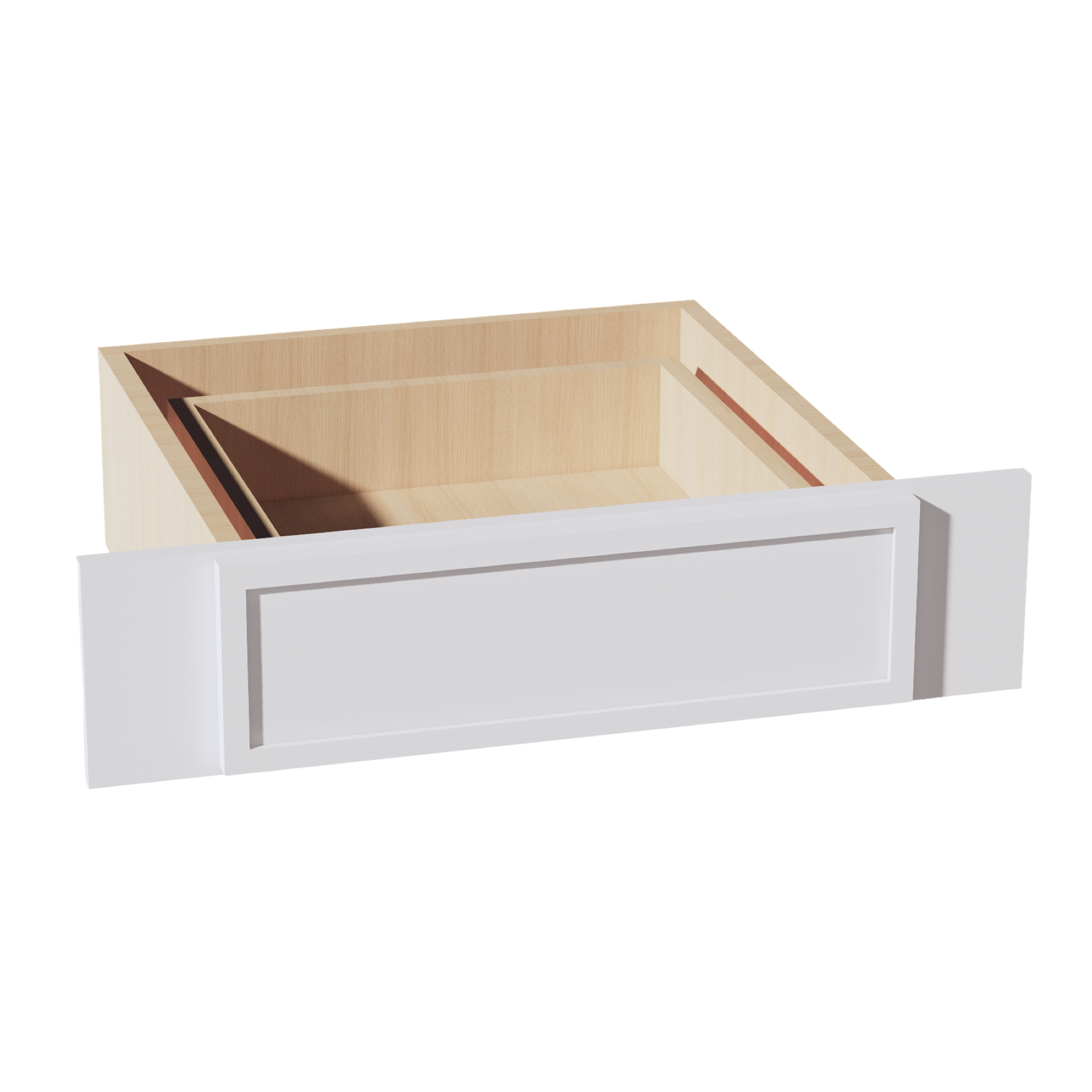 KD30-SSW  Vanity Knee Drawer - Slim Shaker Style - White   30"W x 7-1/2"H x 21"D