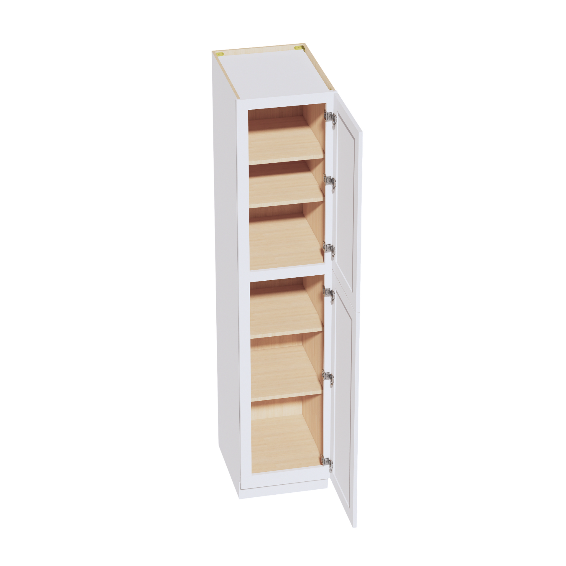 TP1884-SSW  Tall Shelf Pantry Cabinet 2 Door & 6 Sheleves - Slim Shaker Style - White   18"W x 84"H x 24"D