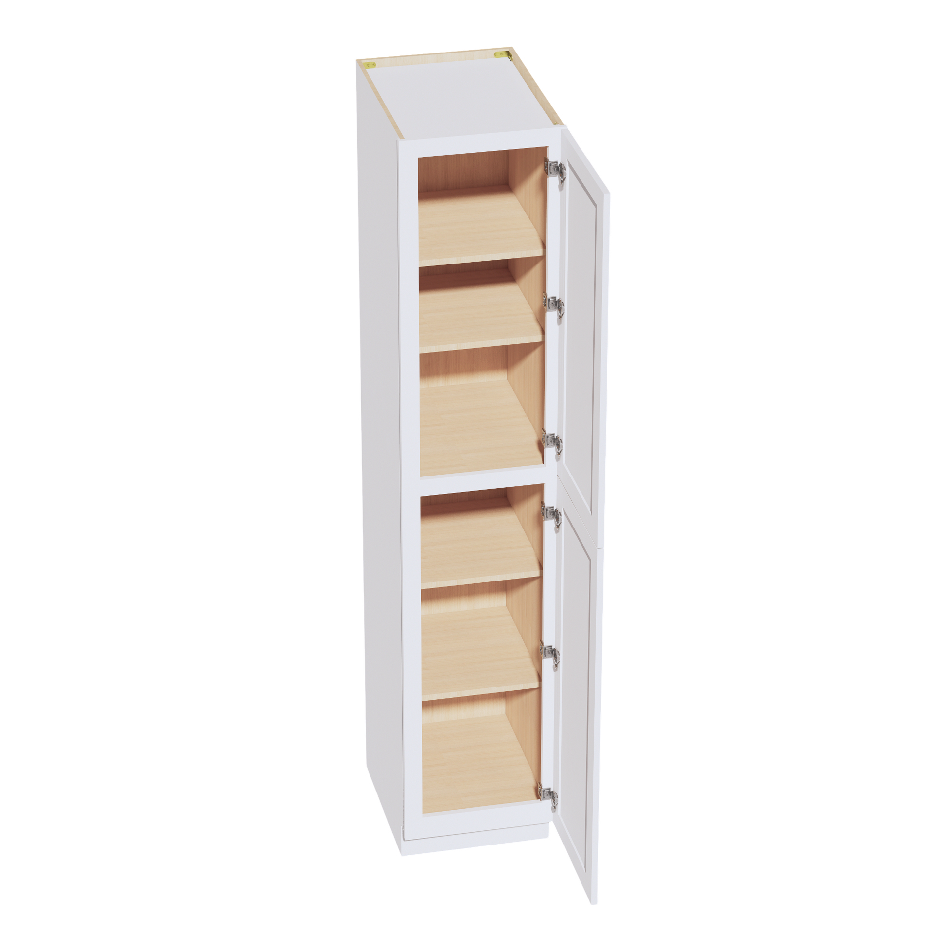 TP1890-SSW  Tall Shelf Pantry Cabinet 2 Door & 6 Sheleves - Slim Shaker Style - White   18"W x 90"H x 24"D