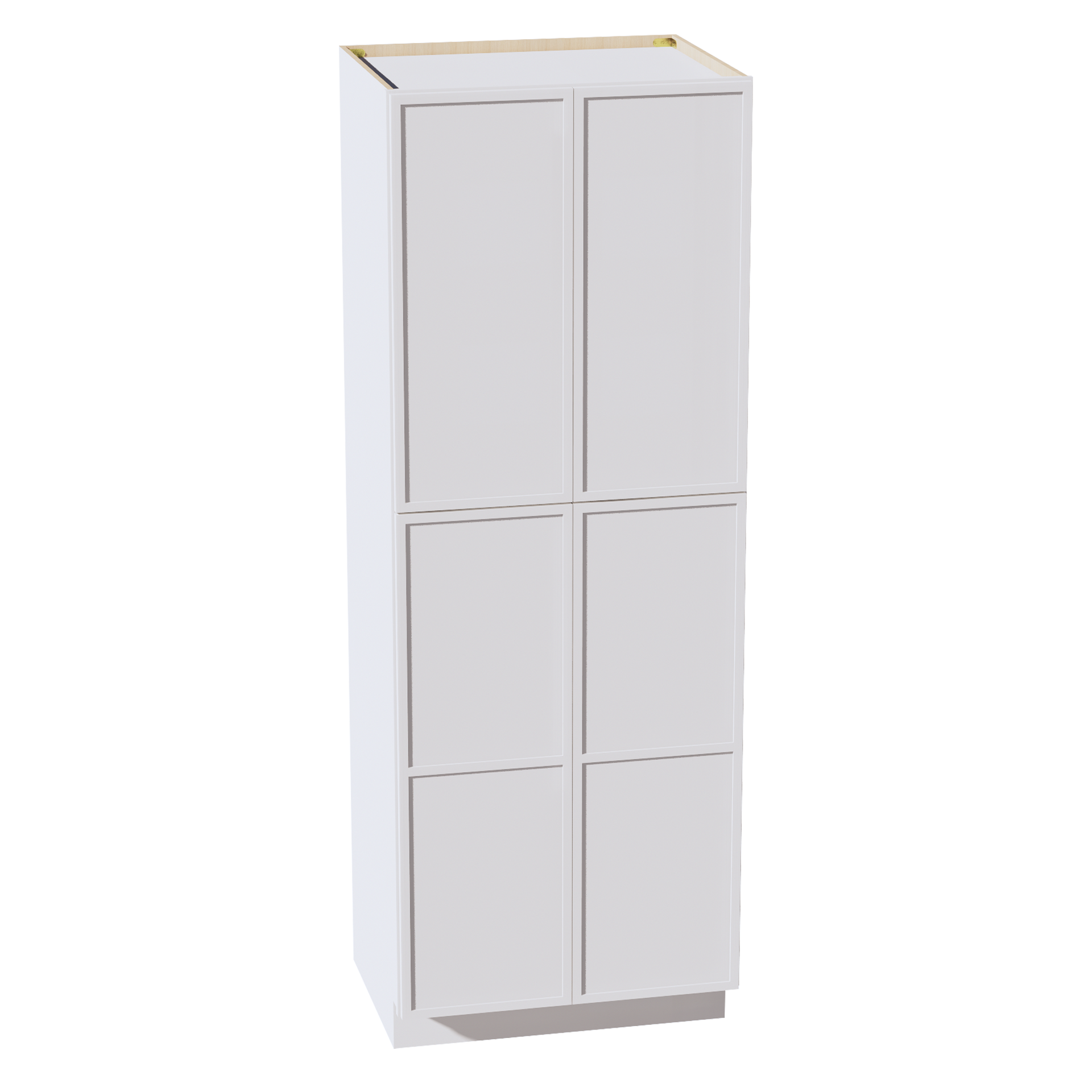TP3084-SSW  Tall Shelf Pantry Cabinet 2 Door & 6 Sheleves - Slim Shaker Style - White   30" W x 84"H x 24"D