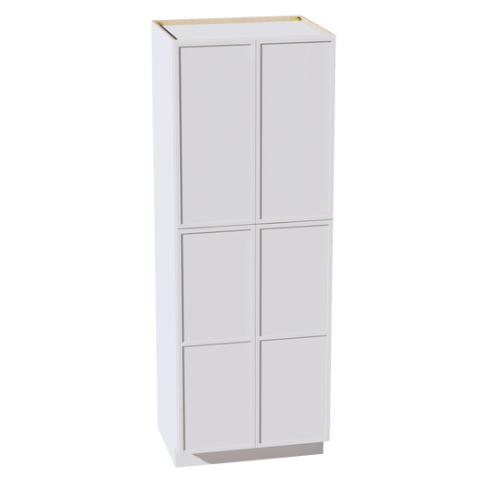 TP3084-SSW  Tall Shelf Pantry Cabinet 2 Door & 6 Sheleves - Slim Shaker Style - White   30" W x 84"H x 24"D