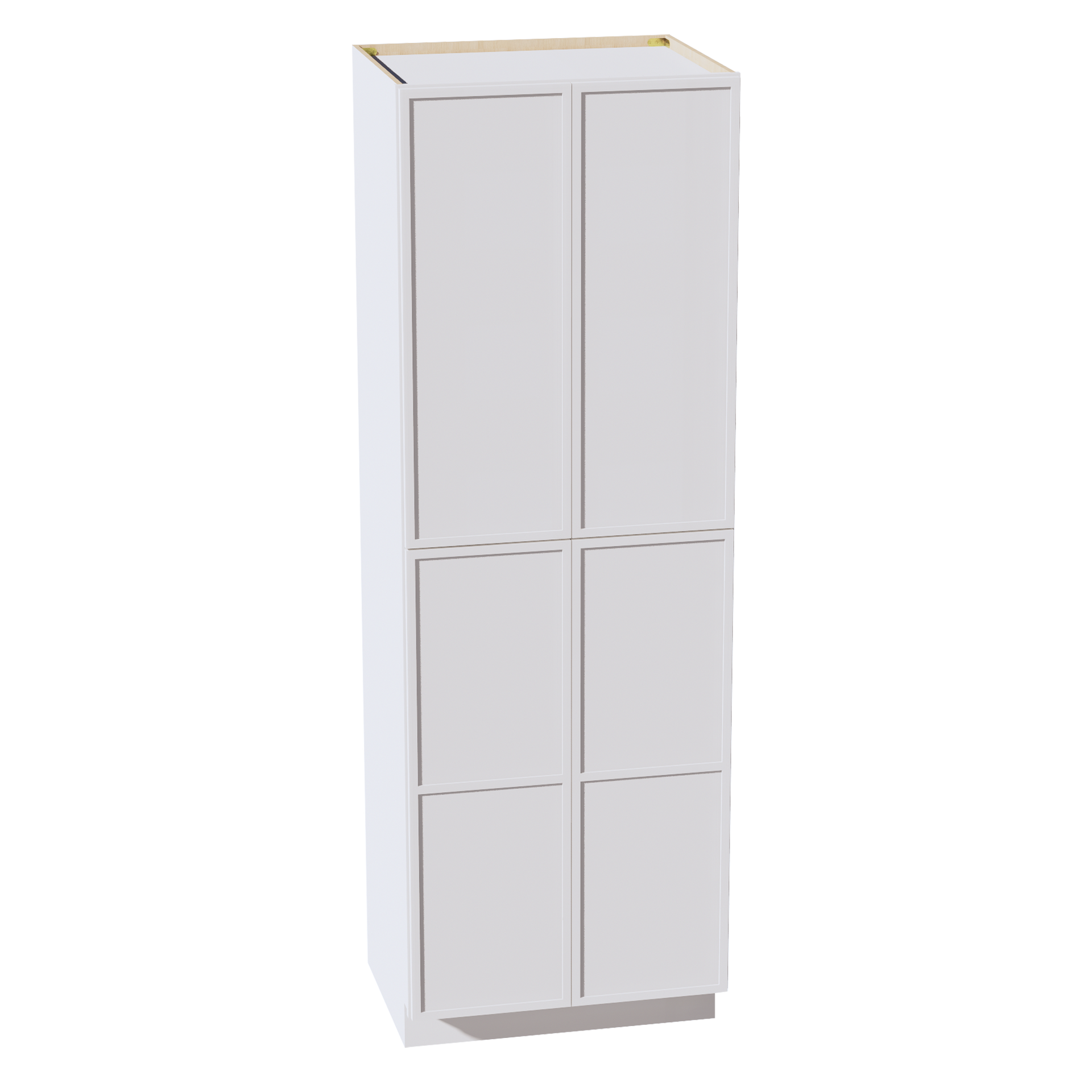 TP3090-SSW  Tall Shelf Pantry Cabinet 2 Door & 6 Sheleves - Slim Shaker Style - White   30" W x 90"H x 24"D