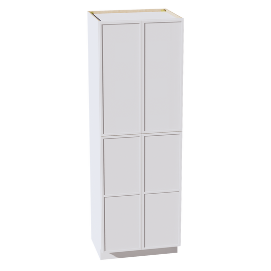 TP3090-SSW  Tall Shelf Pantry Cabinet 2 Door & 6 Sheleves - Slim Shaker Style - White   30" W x 90"H x 24"D