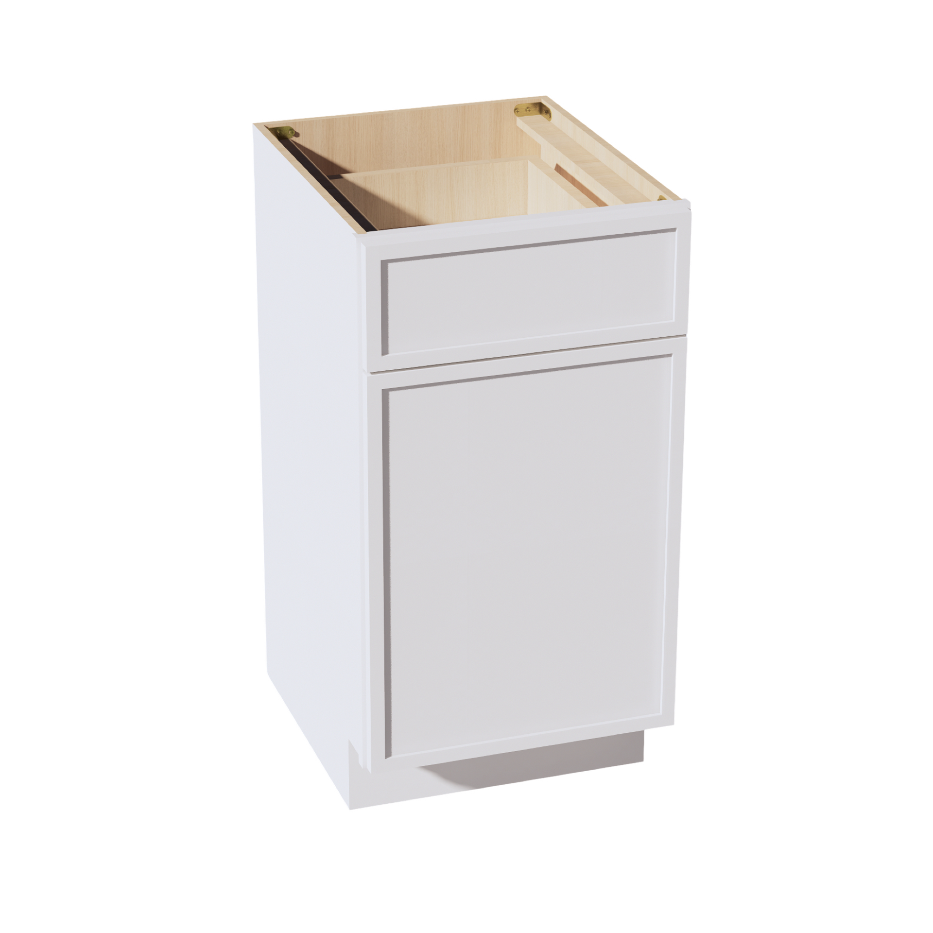 VB1821-SSW  Vanity Base Cabinet 1 Door & 1 Drawer - Slim Shaker Style - White   18"W x 34-1/2"H x 24"D